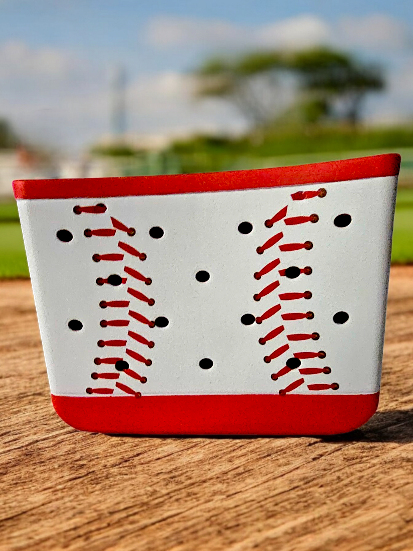 Small Baseball Tote Bag - Red