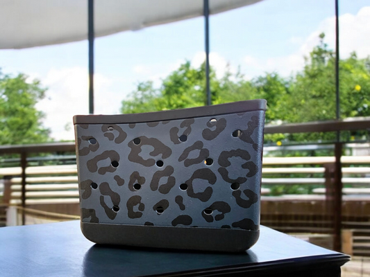 Small Black Leopard Tote Bag