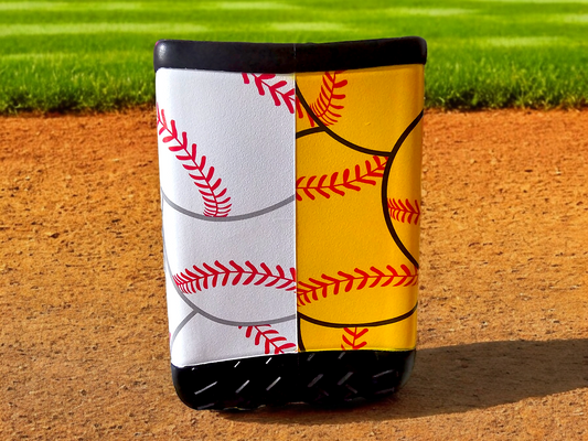 XL Half Softball Half Baseball Tote Bag