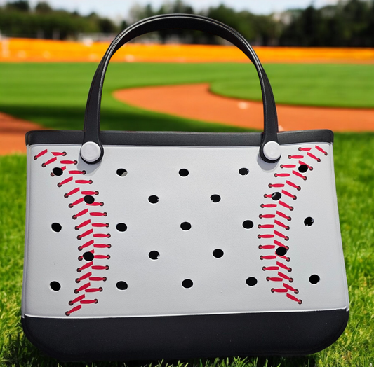XL Baseball Tote Bag - Black