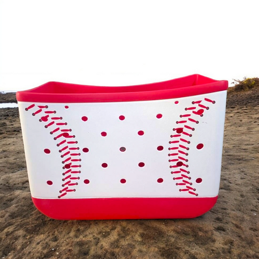 XL Baseball Tote Bag-Red