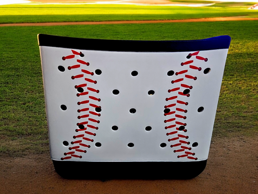 Medium Baseball Tote Bag-Black